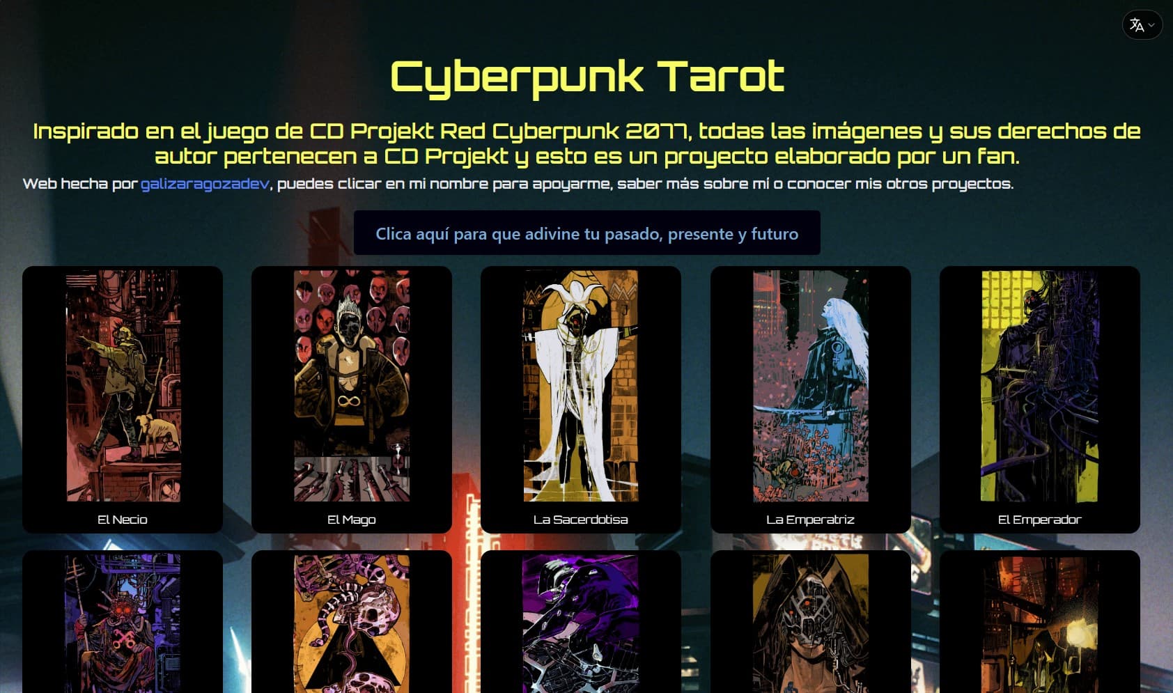 Captura de CyberTarot